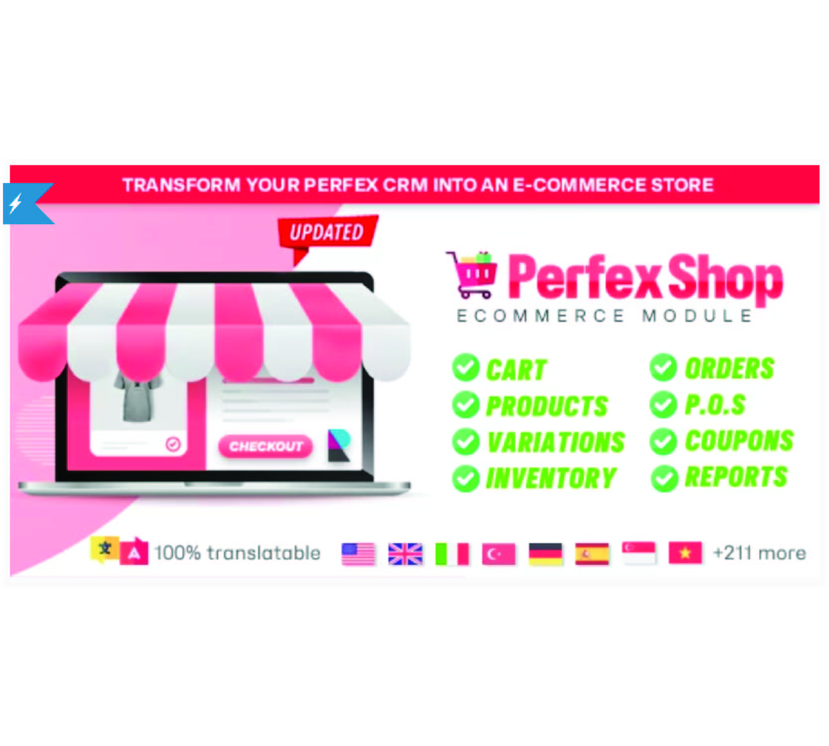 Perfex Shop - 用于销售产品和服务的电子商务模块，具有 POS 支持和库存管理